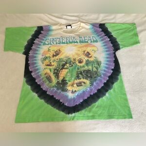 Grateful Dead 1998 RARE Liquid Blue Terrapin Station Sunflower Turtle Tshirt XL